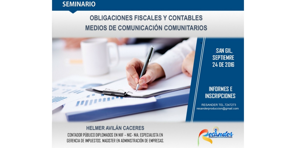 Seminario, Obligaciones Fiscales y Contables – Medios de Comunicación Comunitarios.