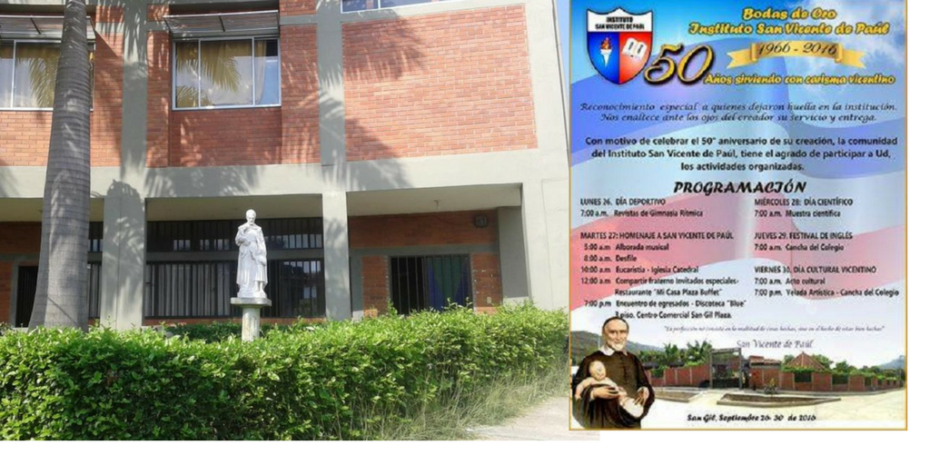 Instituto San Vicente de Paúl, celebrará 50 años de trabajo por la educación.