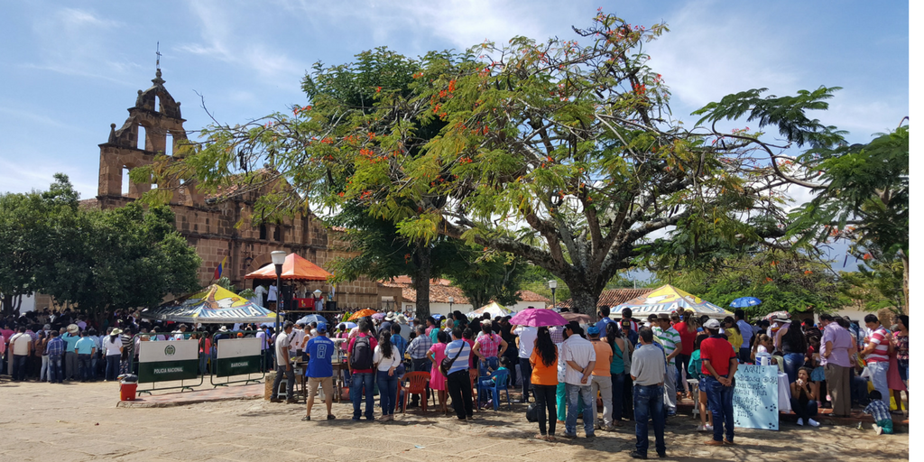 Gran fiesta en honor a Santa Lucia, en el corregimiento de Guane.