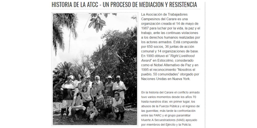 La Asociación de Trabajadores Campesinos del Carare, 30 años de aporte a la paz.