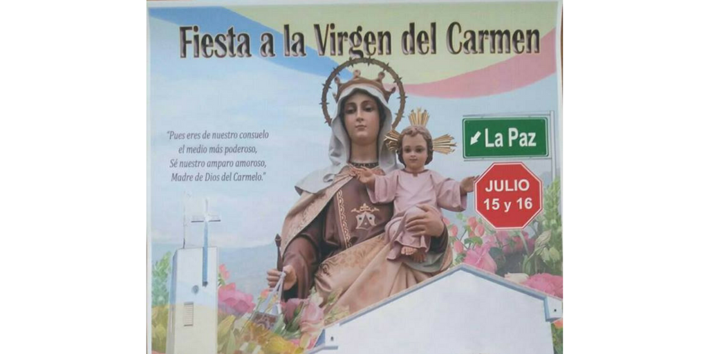 Fiesta de la Virgen del Carmen en el municipio de la Paz.