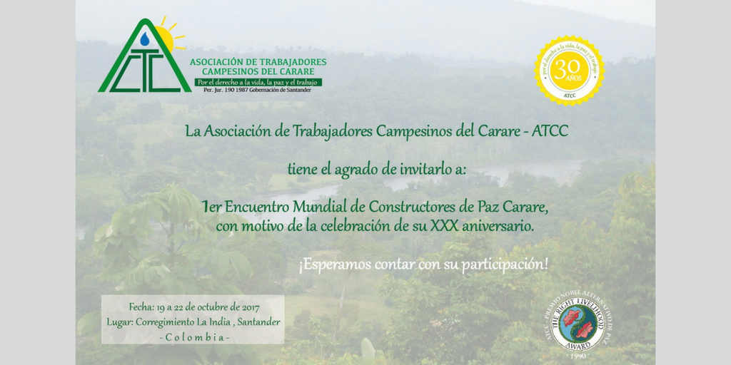 Encuentro mundial de Constructores de Paz en Landázuri.